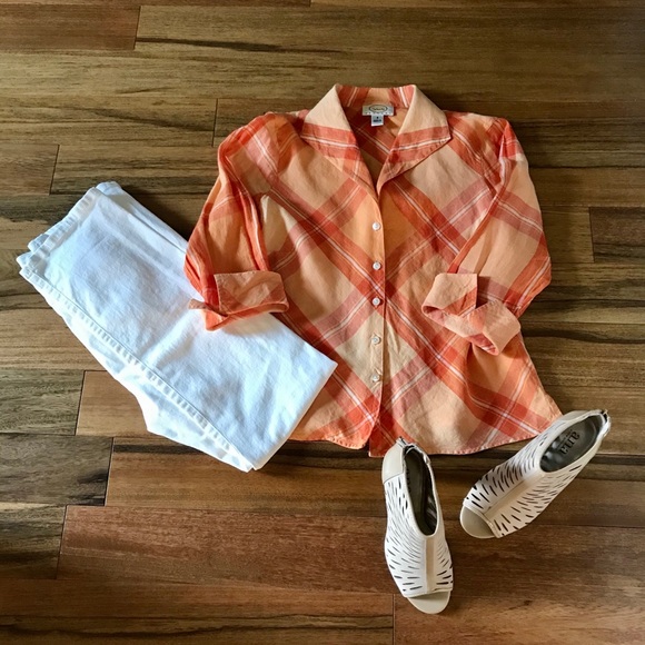 Talbots Lightweight Linen Button Down Collar Shirt - Picture 8 of 8